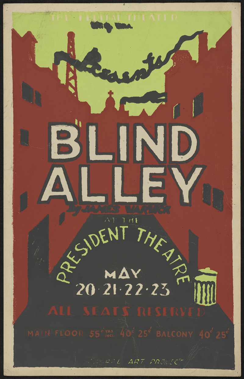 Blind Alley by Аноним, 1934-1943 — digital art print download