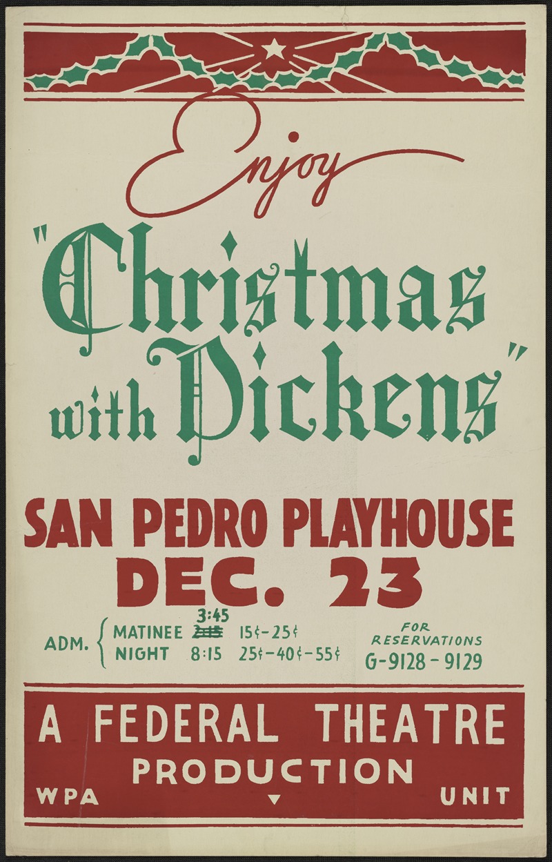 Christmas with Dickens by Anonymous, 1934-1943 — digital art print download