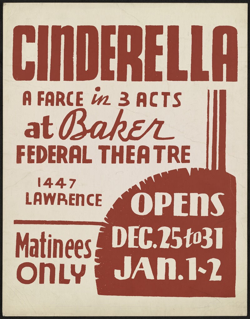 Cinderella by Anonymous, 1934-1943 — digital art print download