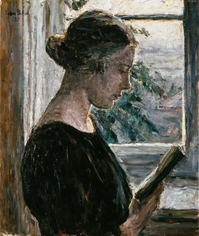 Женщина в профиль by Сигне Шиел, 1925 — digital art print download