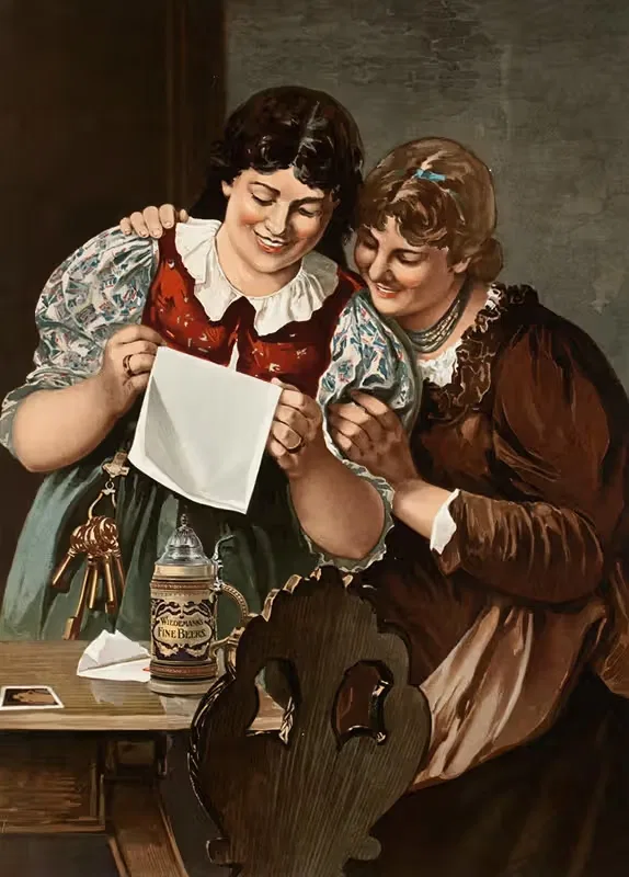 Реклама пива Видеманна by Аноним, 1880 — digital art print download