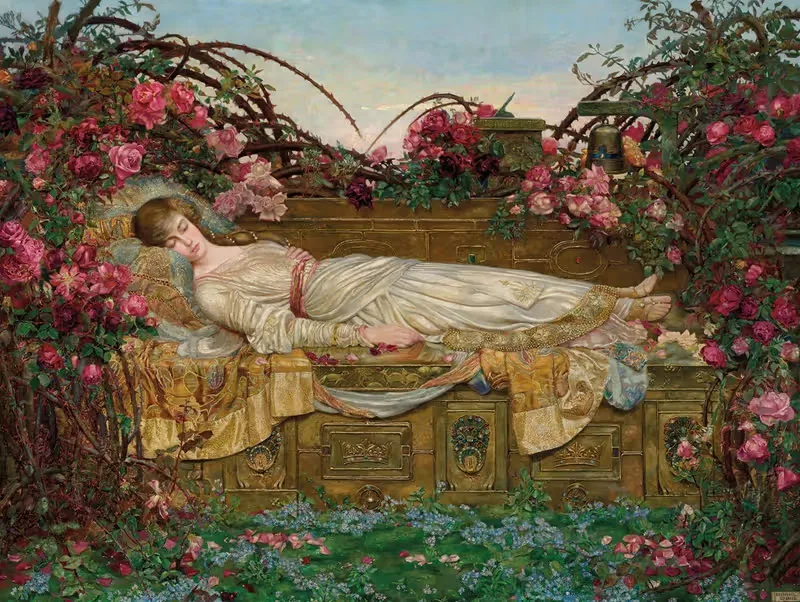 Спящая красавица by Арчибальд Уэйкли, 1903 — digital art print download
