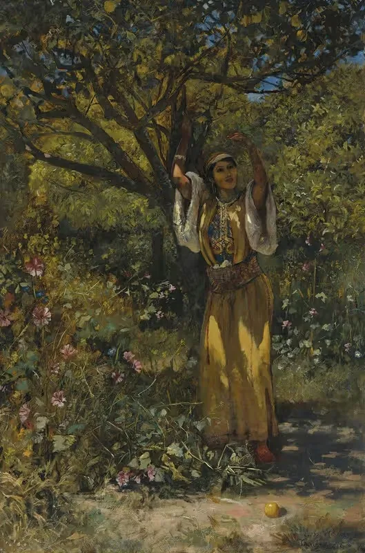 В саду by Эдвин Лорд Уикс, 1876 — digital art print download