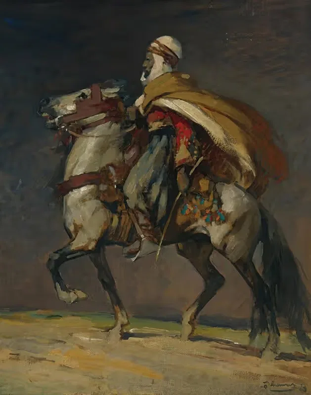 Алжирский всадник by Анри Делёрмо — digital art print download