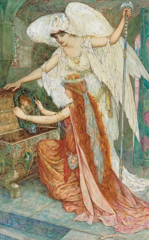 The Blue Parrot by Henry Justice Ford, 1909 — digital art print download