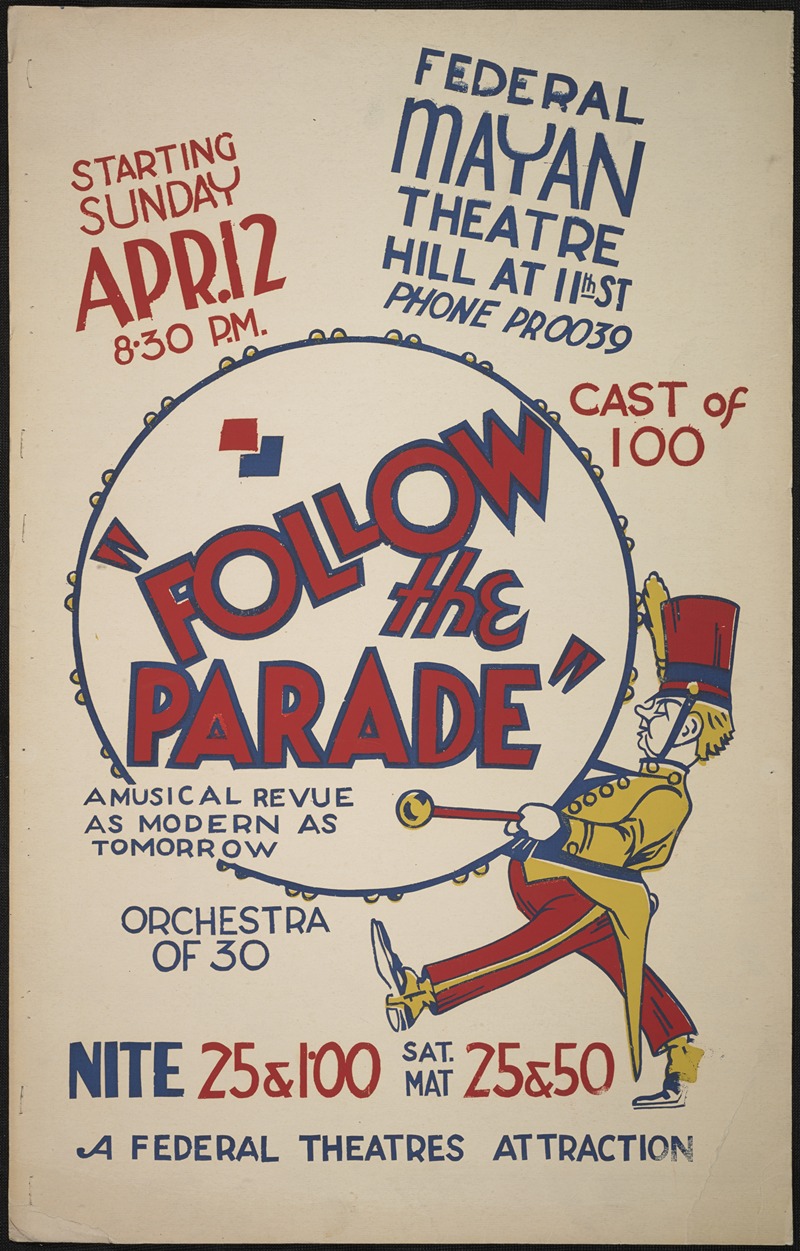 Follow the Parade by Аноним, 1934-1943 — digital art print download