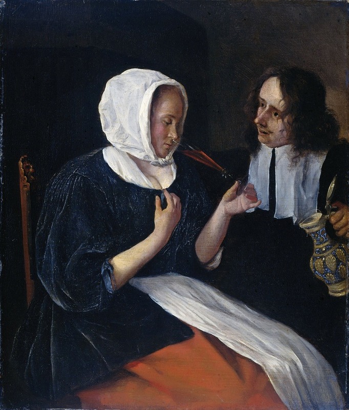 A couple drinking by Jan Steen, 1660 - 1679 — digital art print download