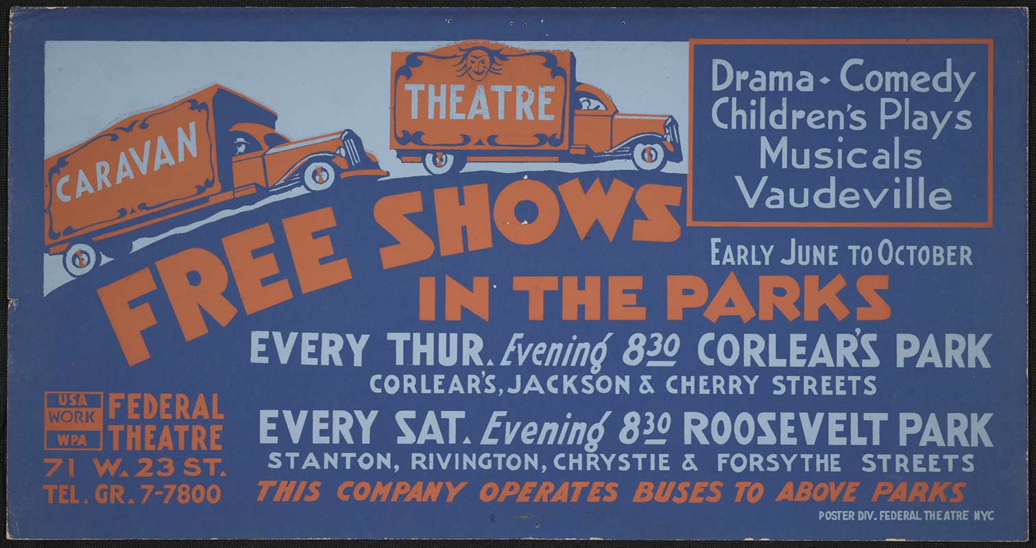 Free Shows in the Park by Аноним, 1934-1943 — digital art print download