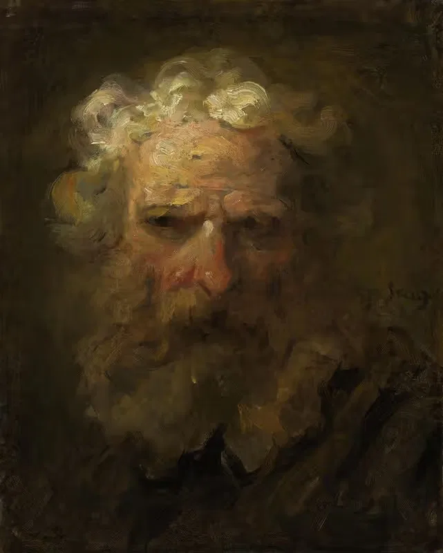 Head of an old man — Jean-Honoré Fragonard