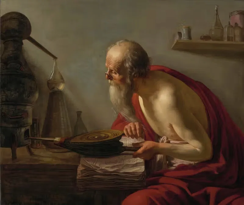 An old alchemist in his study by Johannes Paulus Moreelse — digital art print download