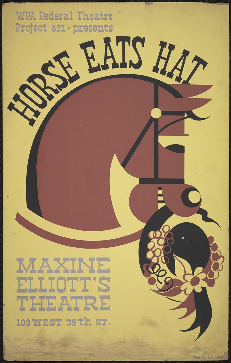 Horse Eats Hat by Anonymous, 1934-1943 — digital art print download