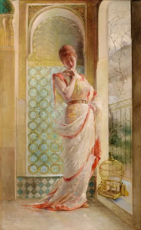 The bird flew away by Édouard Frédéric Wilhelm Richter — digital art print download