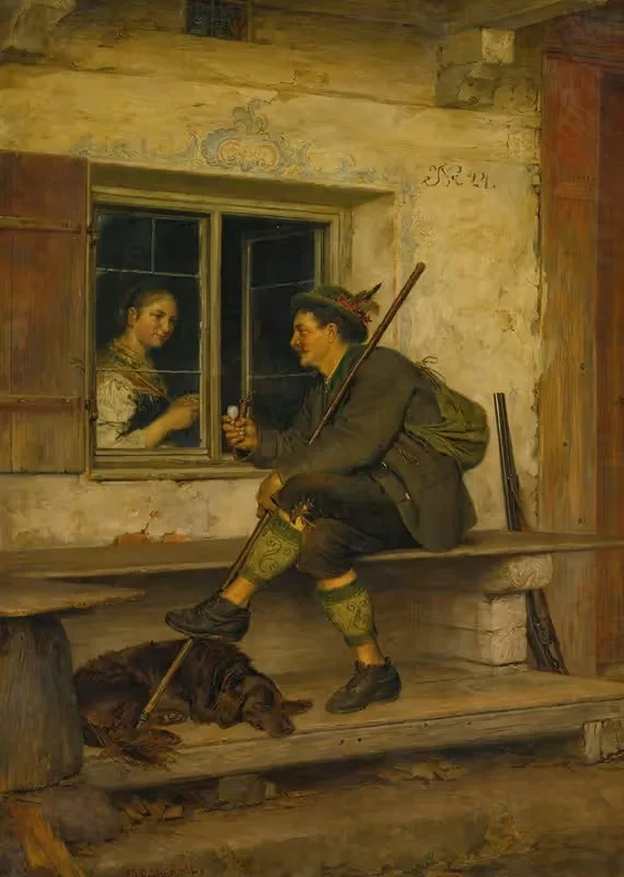 Тирольский путешественник by Эдуард фон Грюцнер, 1882 — digital art print download