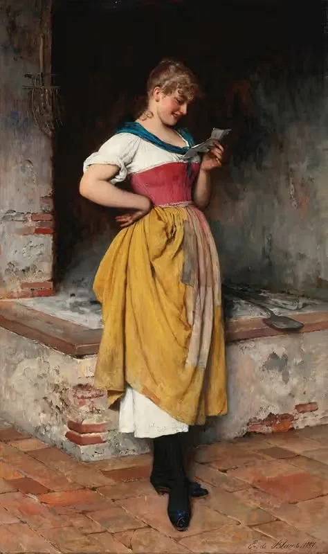 Good news by Eugen von Blaas, 1887 — digital art print download