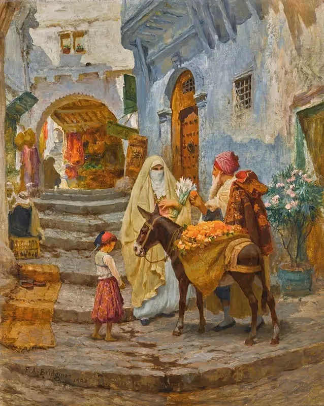 Продавец апельсинов by Фредерик Артур Бриджман, 1920 — digital art print download