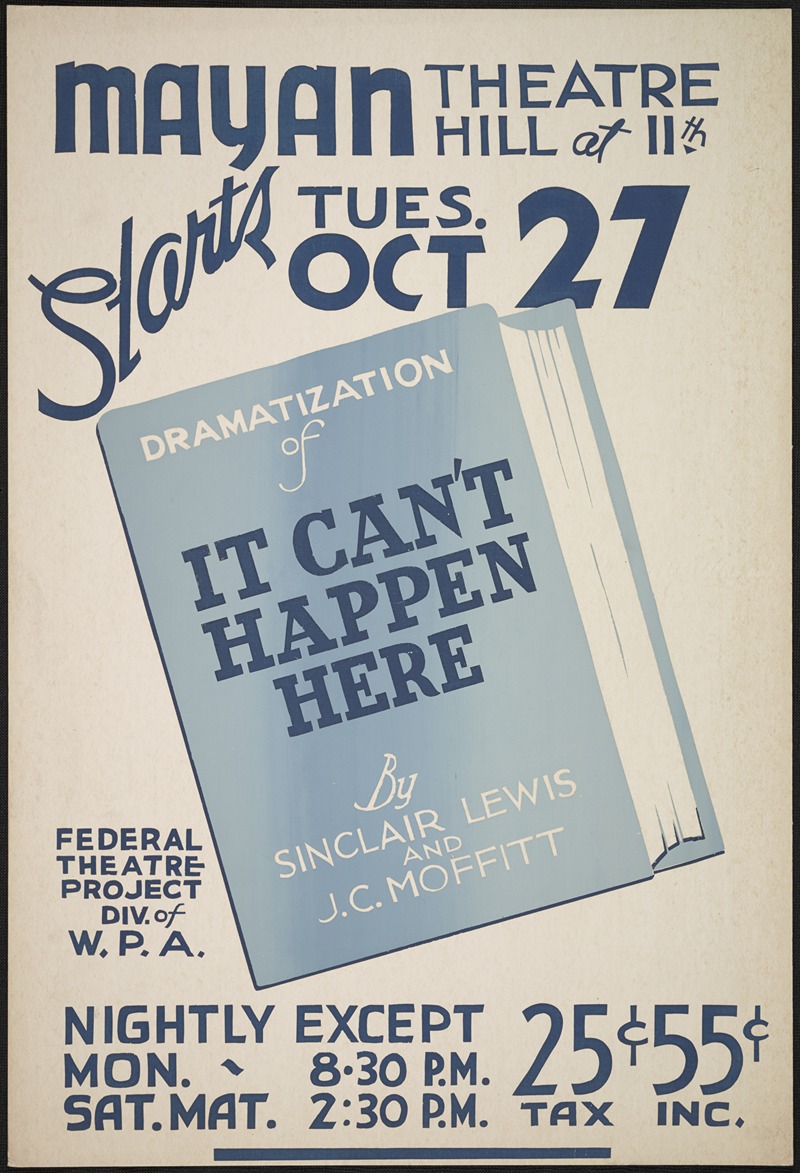 It Can't Happen Here by Аноним, 1934-1943 — digital art print download