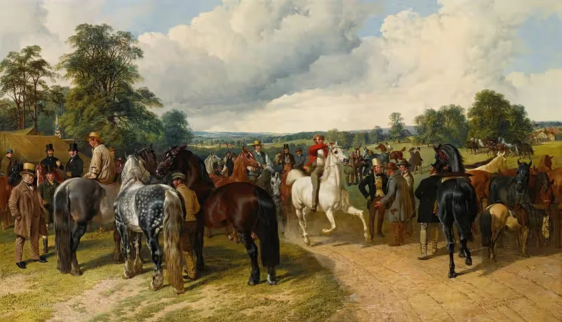 A horse fair on Southborough Common — John Frederick Herring Snr.