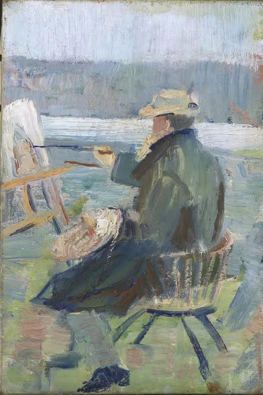 Christian Krohg at the Easel — Oda Krohg