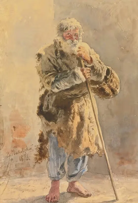 Портрет крепостного by Владимир Егорович Маковский, 1876 — digital art print download