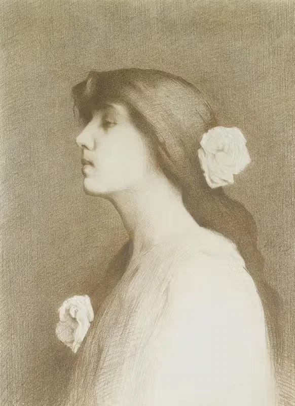 Jeune fille aux roses — Alexandre Séon