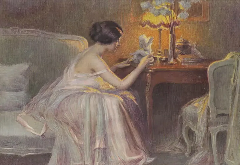 The Little Statue by Delphin Enjolras, 1912 — digital art print download