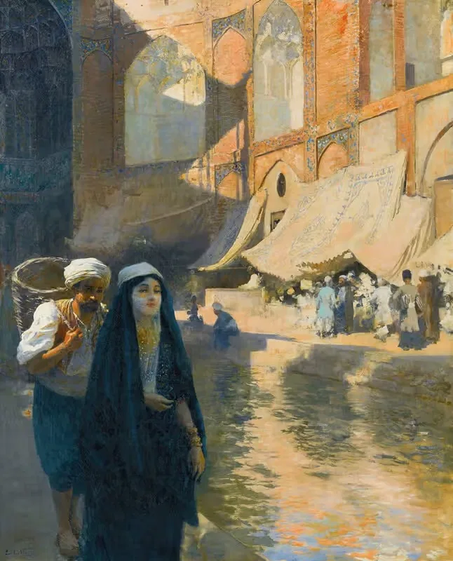 Базар в Исфахане by Эдвин Лорд Уикс — digital art print download