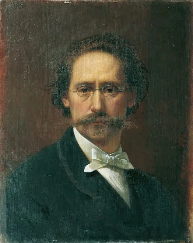 Автопортрет by Иосиф Маттиас Айгнер, 1863 — digital art print download
