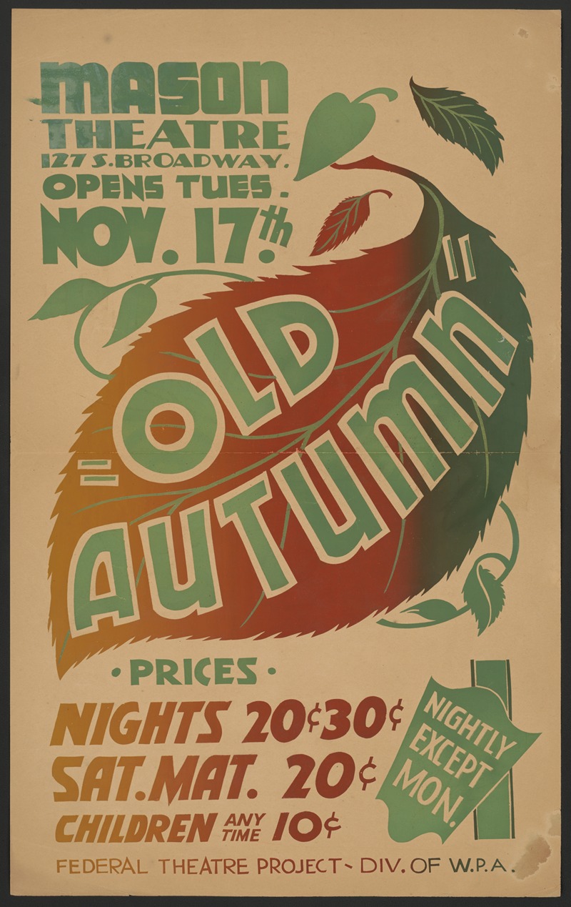 Old Autumn by Аноним, 1934-1943 — digital art print download