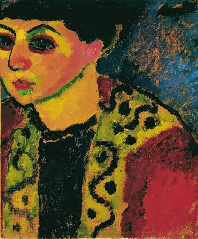 Дама на синем фоне by Алексей фон Явленский, 1908 — digital art print download