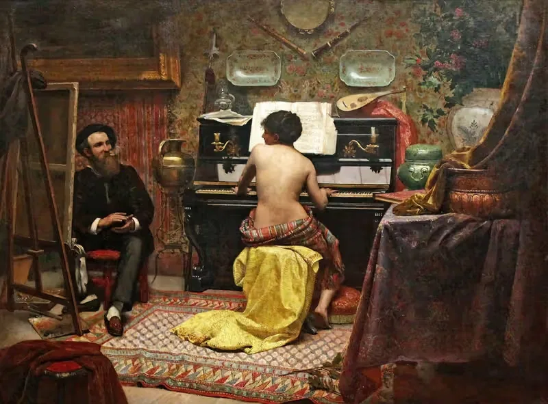 Модель в покое by Алмейда Жуниор, 1882 — digital art print download