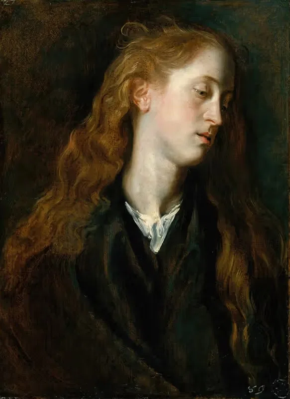 Study Head of a Young Woman — Anthony van Dyck