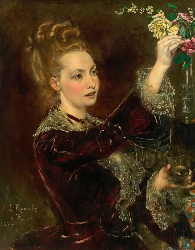 Элизабета фон Наст-Кольб, урождённая Хардэгг by Антон Ромако, 1874 — digital art print download