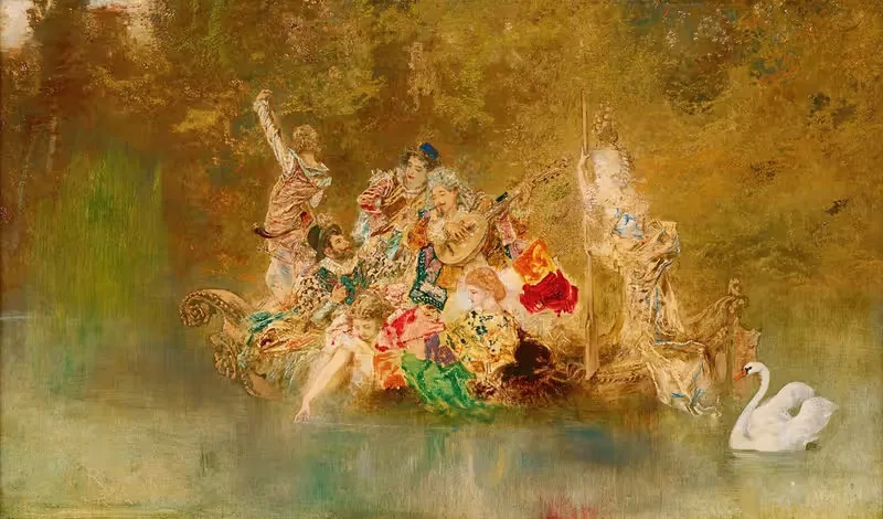 Веселое общество в гондоле by Антон Ромако, 1873-1876 — digital art print download