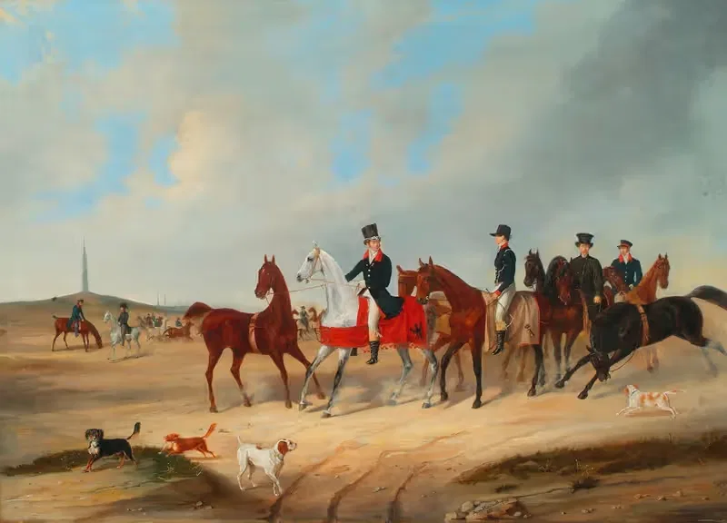 Кавалерийская атака с собаками by Август фон Рентцель, 1833 — digital art print download