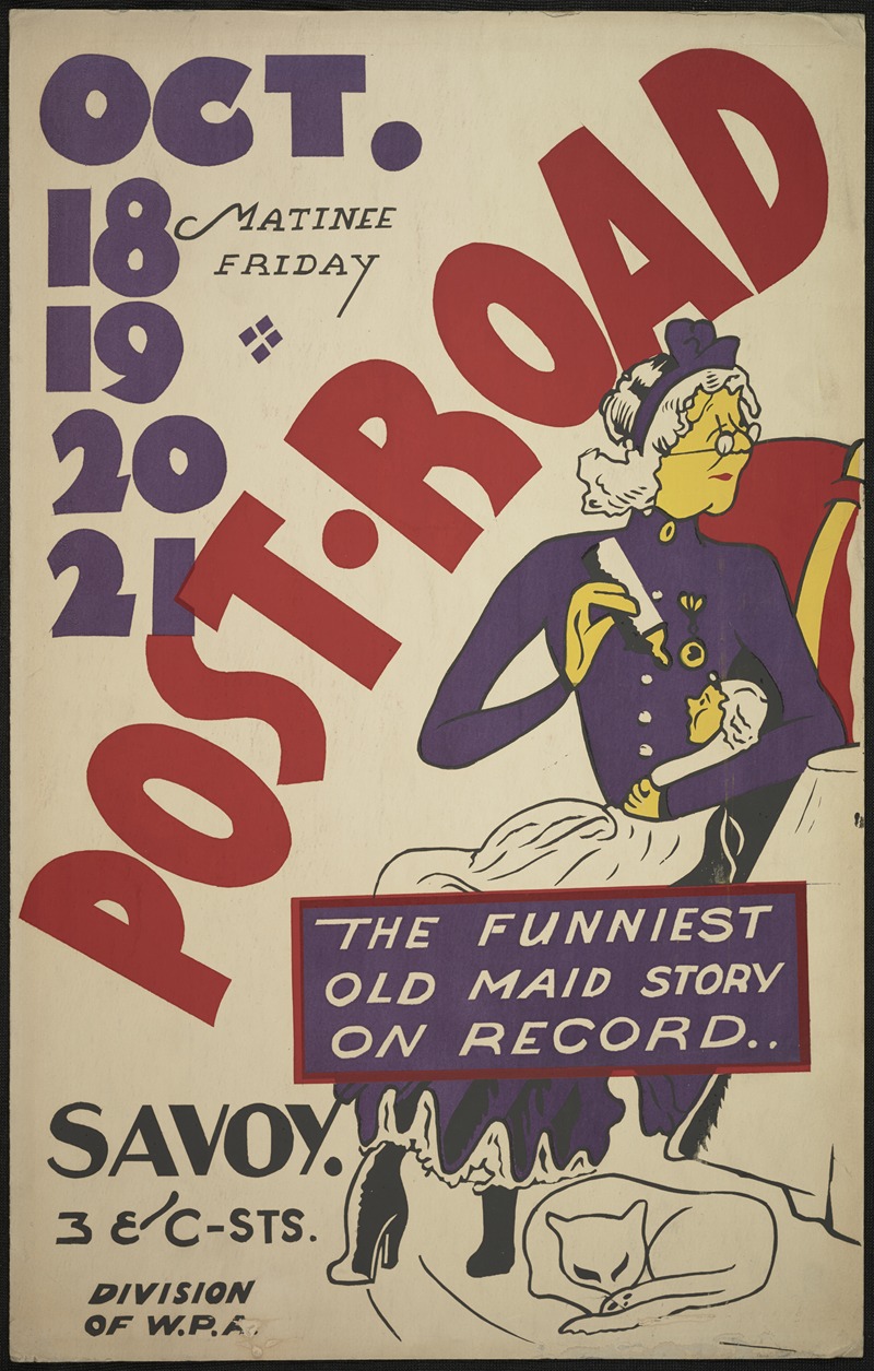 Post Road by Anonymous, 1934-1943 — digital art print download