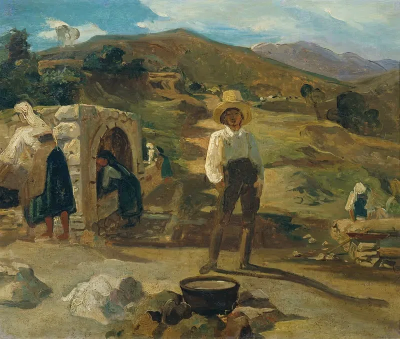 Итальянский пейзаж by Карл Раль, 1836-1850 — digital art print download
