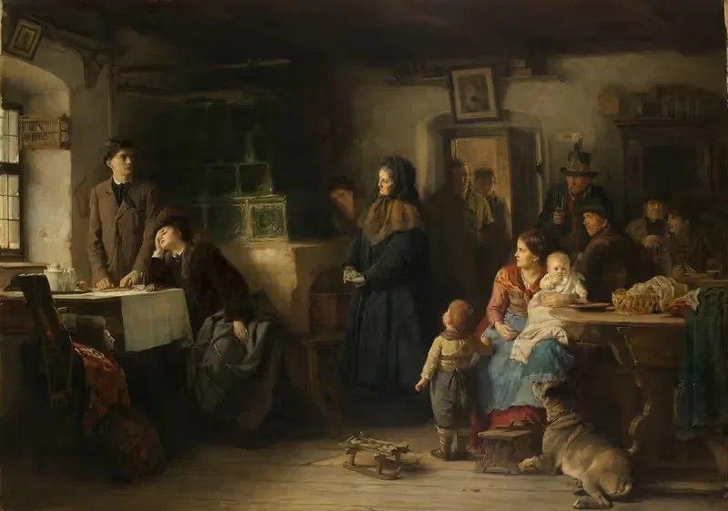Поспешно покинувшие by Эдуард Курцбауэр, 1870 — digital art print download