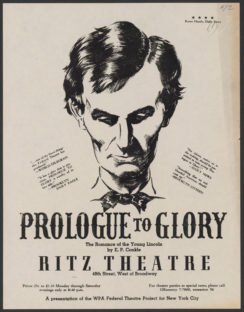 Prologue to Glory by Аноним, 1934-1943 — digital art print download