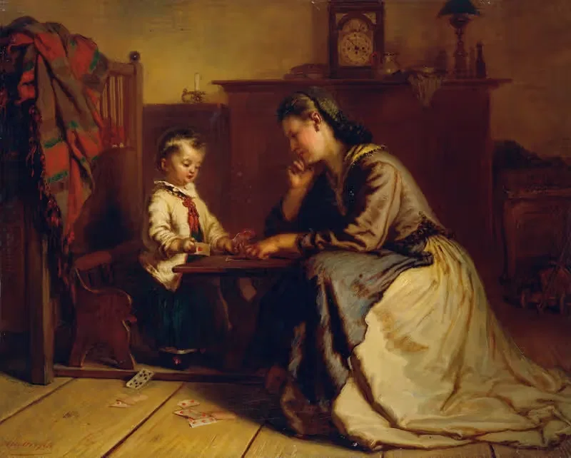 Kartenspiel by Ferdinand Mallitsch, 1868 — digital art print download