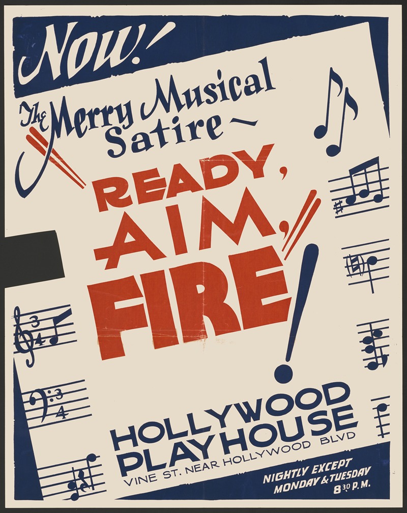 Ready! Aim! Fire! by Anonymous, 1934-1943 — digital art print download