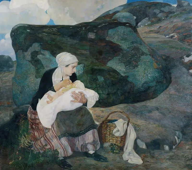 Отдых by Франц Вильгельм Ягер, 1905 — digital art print download