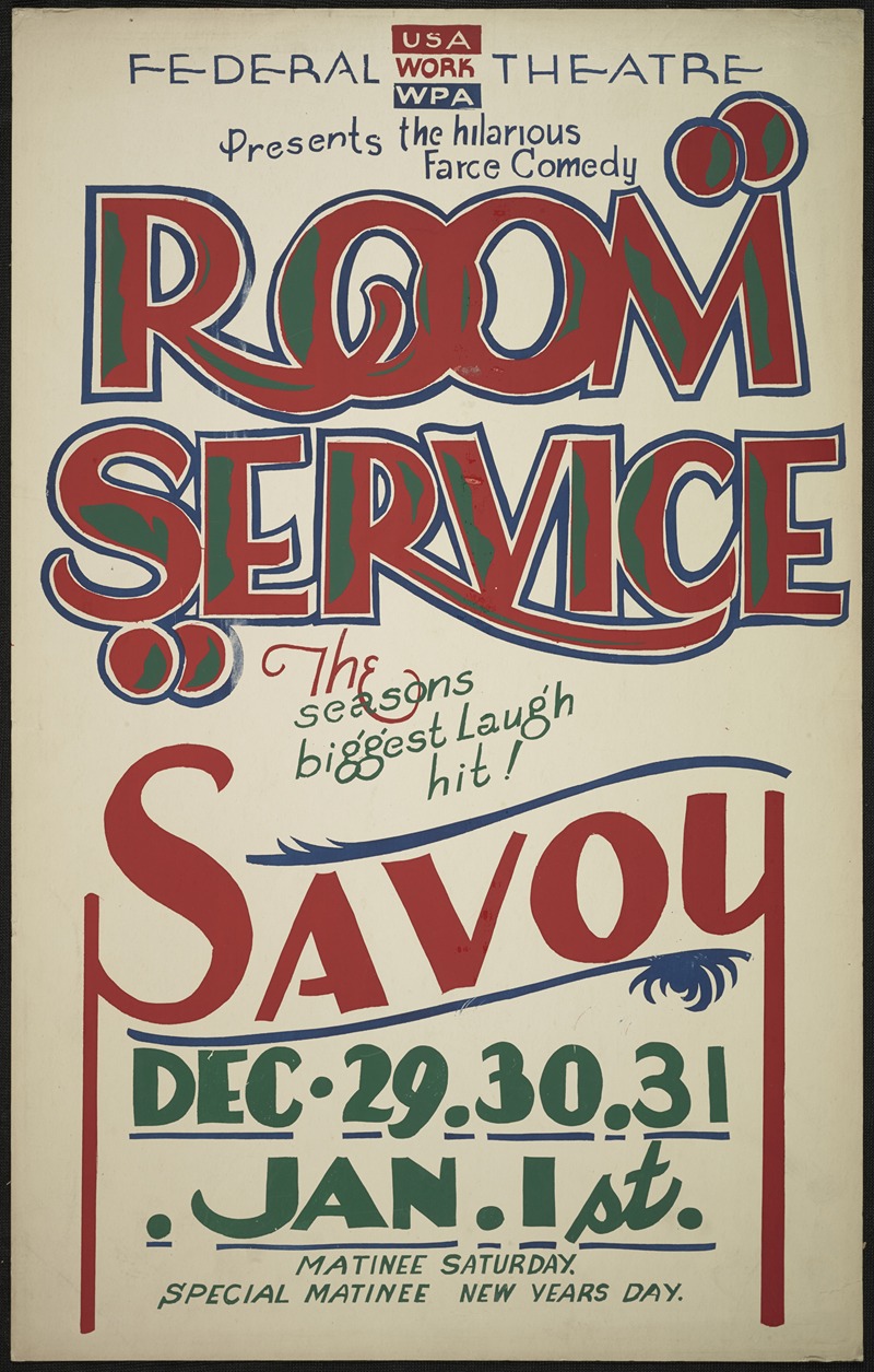 Room Service by Аноним, 1934-1943 — digital art print download