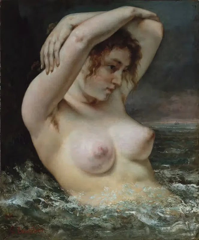 The Woman in the Waves — Gustave Courbet