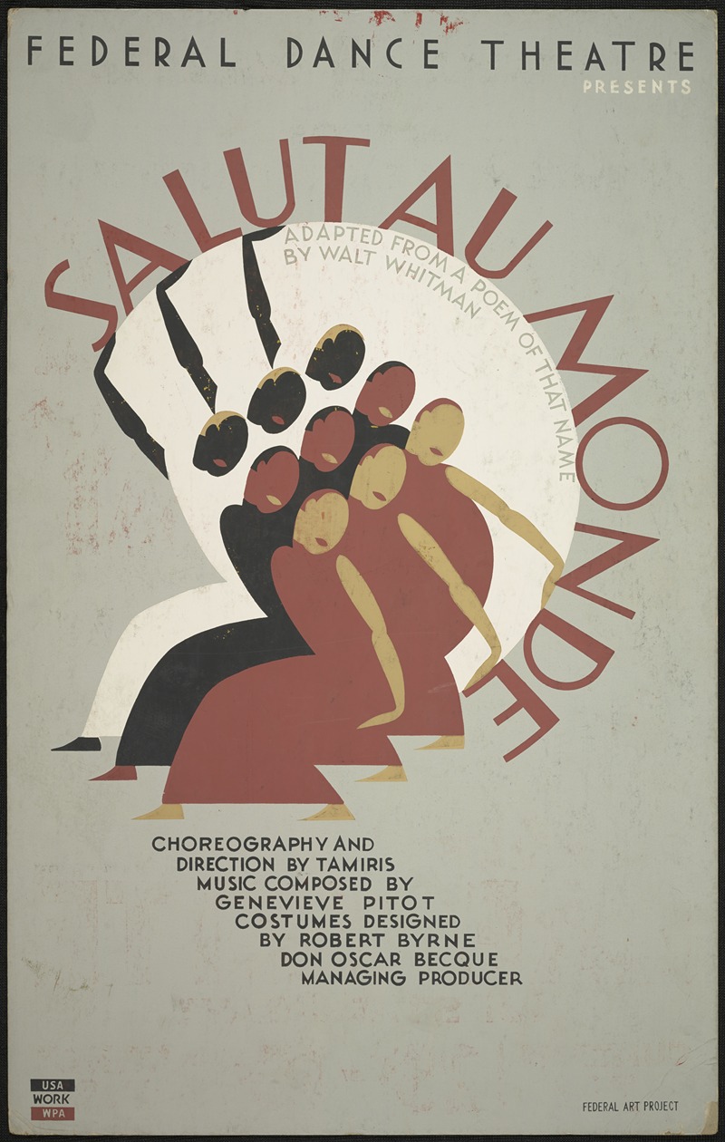 Salut au Monde by Аноним, 1934-1943 — digital art print download
