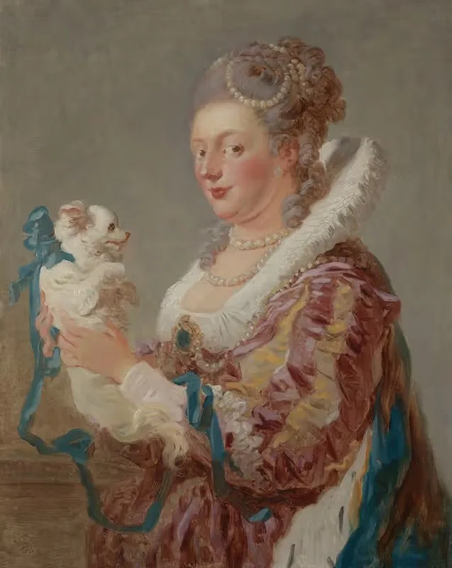 A Woman with a Dog — Jean-Honoré Fragonard