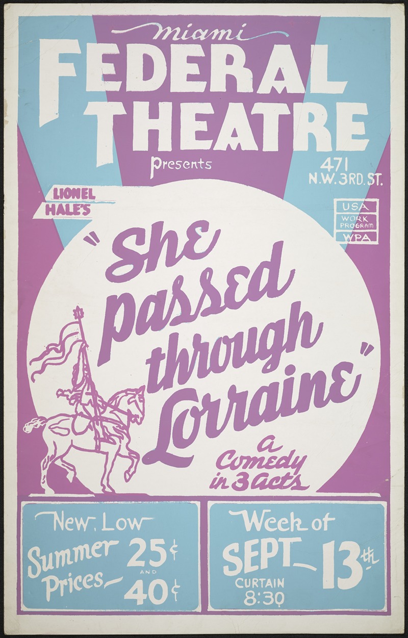 She Passed Through Lorraine by Аноним, 1934-1943 — digital art print download