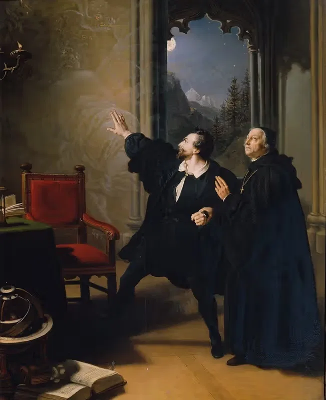 Manfreds Sterbestunde by Johann Peter Krafft, 1825 — digital art print download
