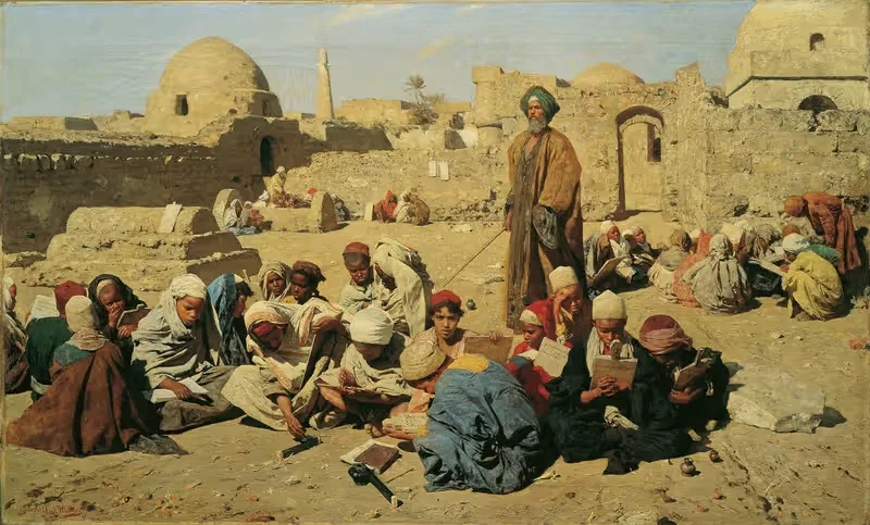 Школа в Верхнем Египте by Леопольд Карл Мюллер, 1881 — digital art print download