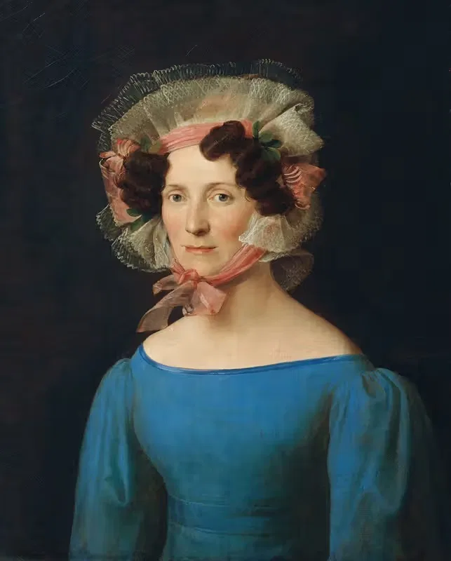 Дама в синем платье by Леопольд Купельвизер, 1827 — digital art print download