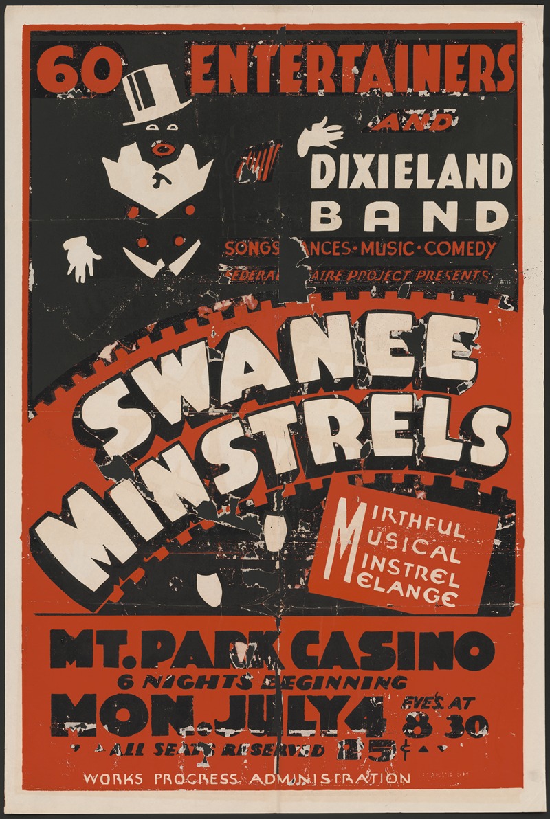Swanee Minstrels by Аноним, 1934-1943 — digital art print download
